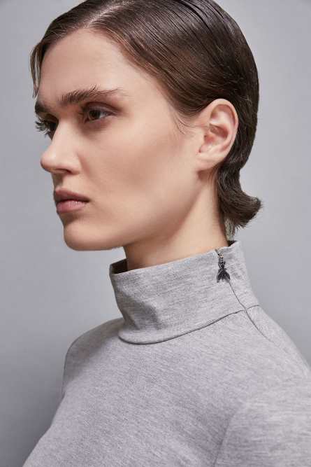 Turtleneck, Grey, Patrizia Pepe
