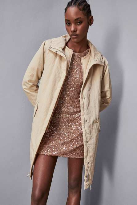 Decomposable parka jacket, Beige, Patrizia Pepe