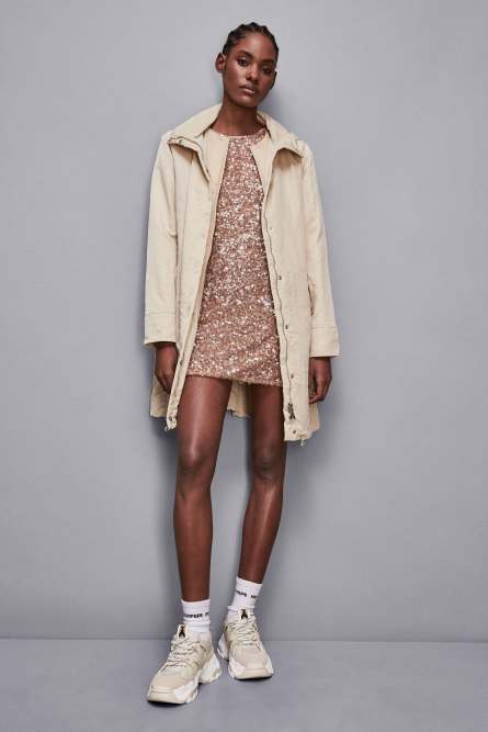 Decomposable parka jacket, Beige, Patrizia Pepe