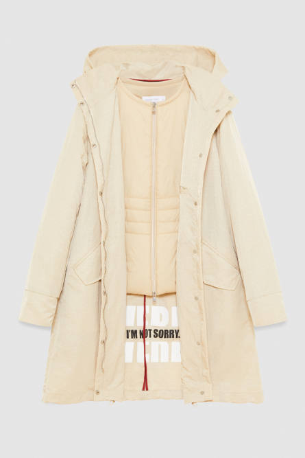 Decomposable parka jacket, Beige, Patrizia Pepe
