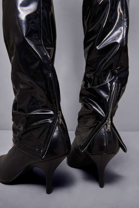 Vinyl leggings, Black, Patrizia Pepe