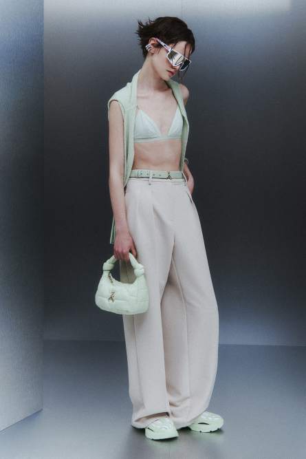 Weite Hose mit Bundfalten, Beige, Patrizia Pepe