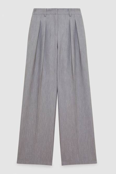 Wide pants with pleats, Grey, Patrizia Pepe