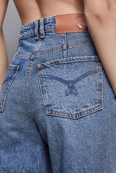 Essential denim palazzo pants, Blue, Patrizia Pepe