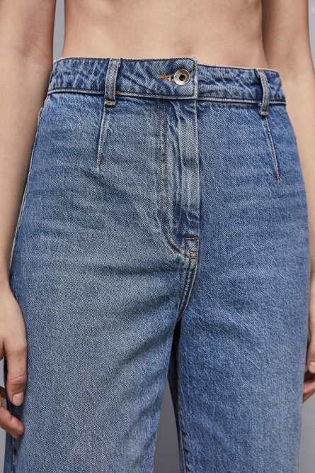 Essential denim palazzo pants, Blue, Patrizia Pepe