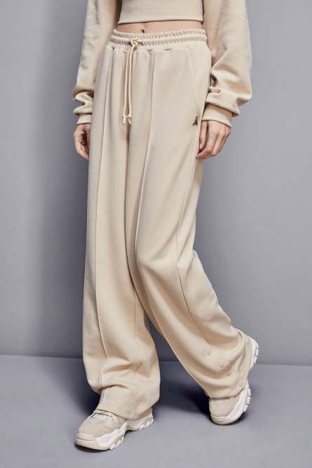 Pantalon en feutre, Beige, Patrizia Pepe