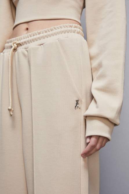 Pantalon en feutre, Beige, Patrizia Pepe