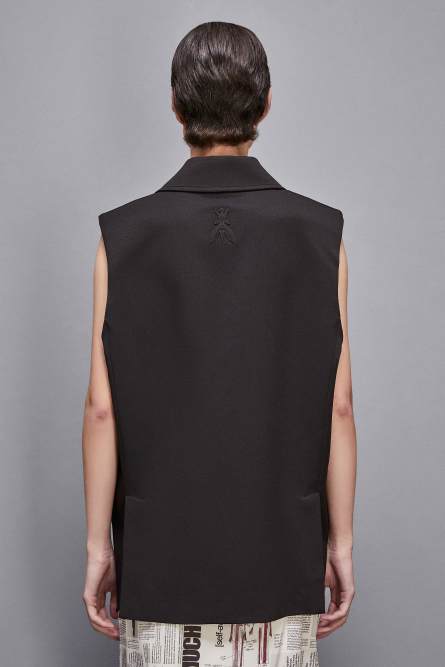 Two-button vest, Black, Patrizia Pepe