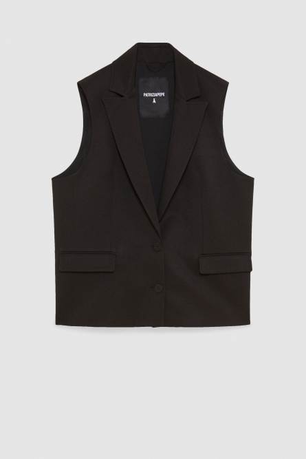 Two-button vest, Black, Patrizia Pepe