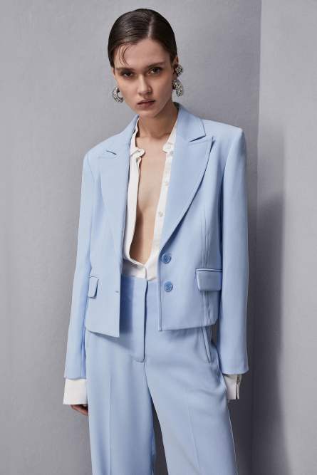 Essential two-button jacket, Light Blue, Patrizia Pepe
