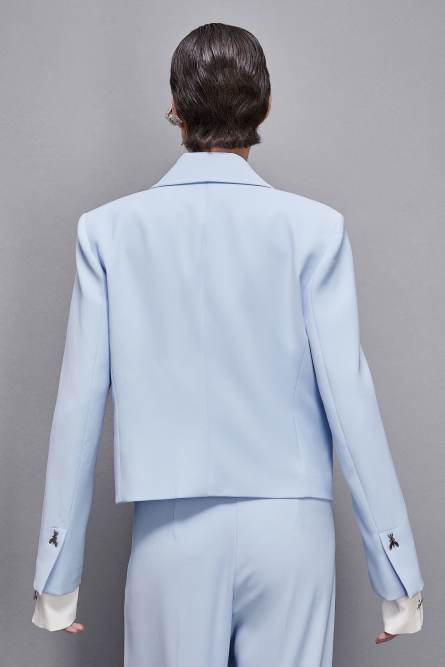Essential two-button jacket, Light Blue, Patrizia Pepe