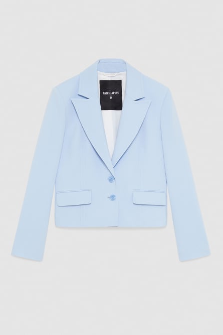 Essential two-button jacket, Light Blue, Patrizia Pepe