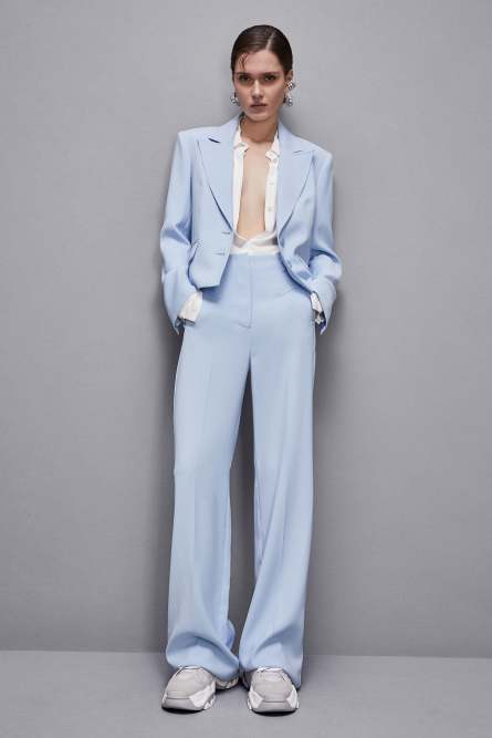 Essential two-button jacket, Light Blue, Patrizia Pepe