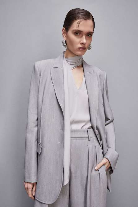 Two-button jacket, Grey, Patrizia Pepe