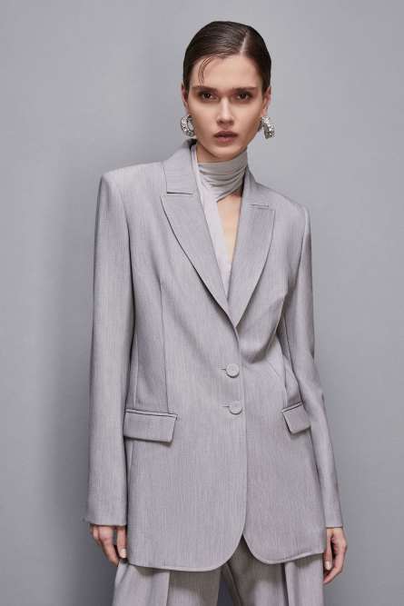 Two-button jacket, Grey, Patrizia Pepe