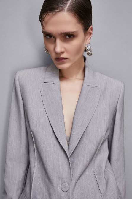 Two-button jacket, Grey, Patrizia Pepe