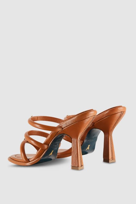 Sabot sandals with heel, Leather, Patrizia Pepe