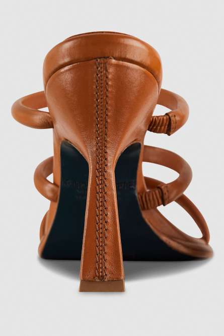 Sabot sandals with heel, Leather, Patrizia Pepe