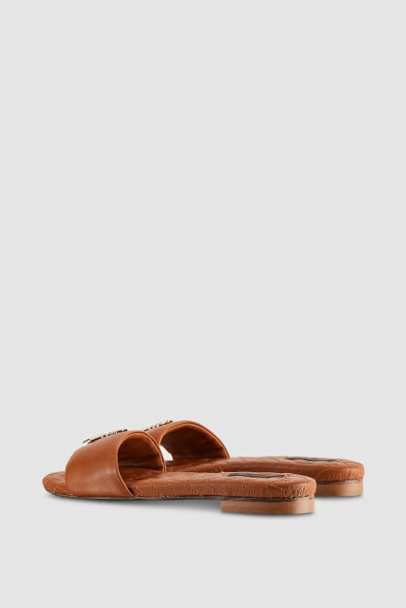 Flat smooth leather sandals, Leather, Patrizia Pepe