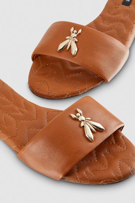 Flat smooth leather sandals, Leather, Patrizia Pepe