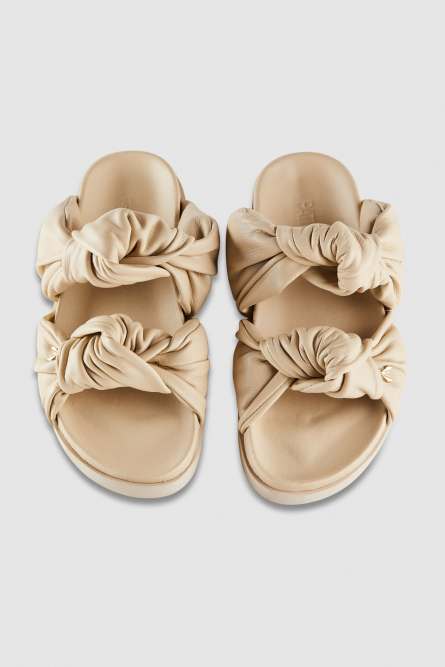 Sandales à nœuds, Beige, Patrizia Pepe