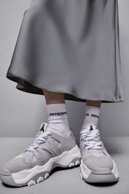 Running sneakers, Grey, White, Patrizia Pepe