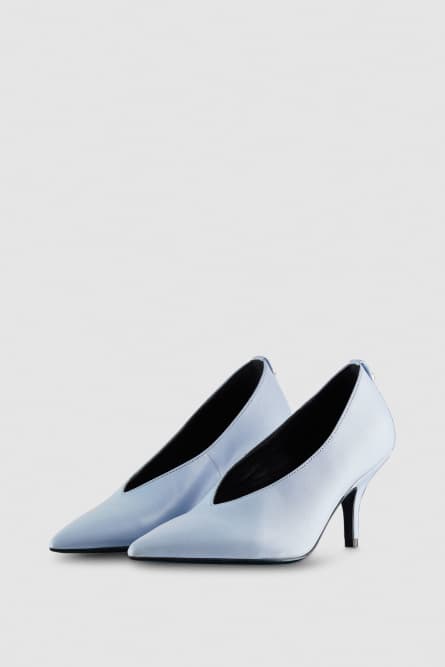 Leather pumps, Light Blue, Patrizia Pepe