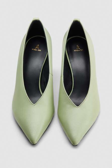 Leather pumps, Green, Patrizia Pepe