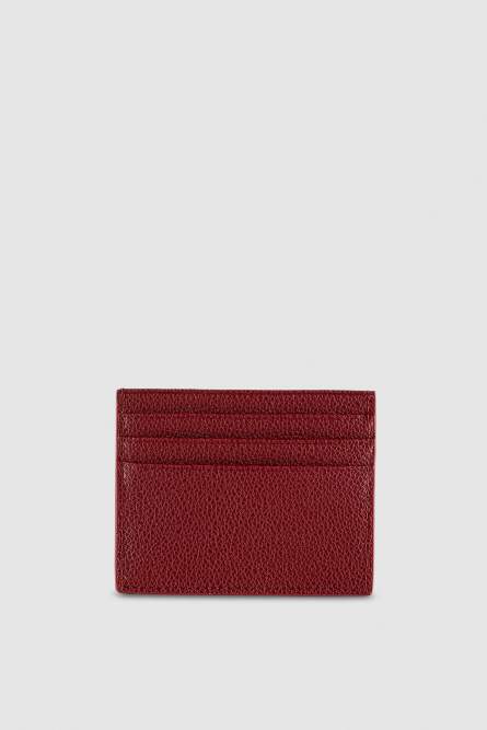 Leather card holder, Red, Patrizia Pepe