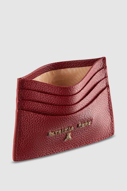 Leather card holder, Red, Patrizia Pepe