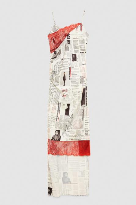 Dress with asymmetrical lace, Multicolor, Patrizia Pepe