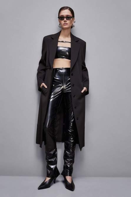 Vinyl leggings, Black, Patrizia Pepe