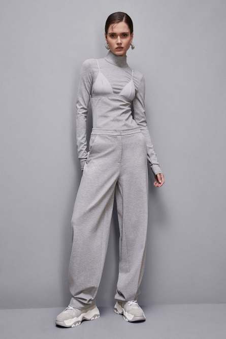 Straight pants, Grey, Patrizia Pepe