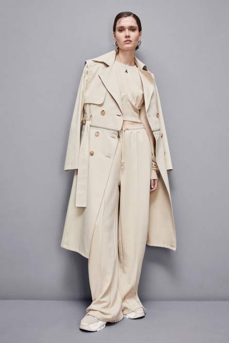 Pantalon en feutre, Beige, Patrizia Pepe
