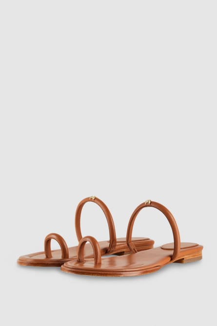 Nappa leather flat sandals, Leather, Patrizia Pepe