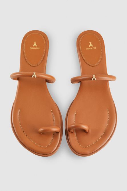 Nappa leather flat sandals, Leather, Patrizia Pepe