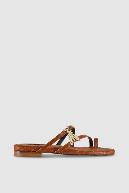 Flat sabot sandals, Leather, Patrizia Pepe