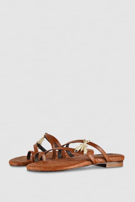 Flat sabot sandals, Leather, Patrizia Pepe