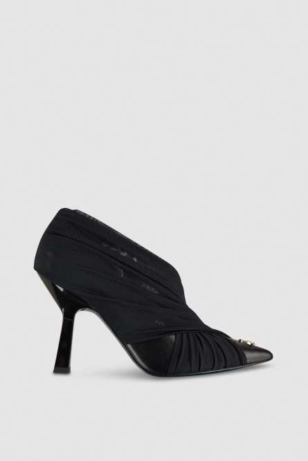Pumps with draping, Black, Patrizia Pepe