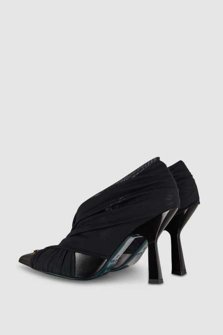 Pumps with draping, Black, Patrizia Pepe