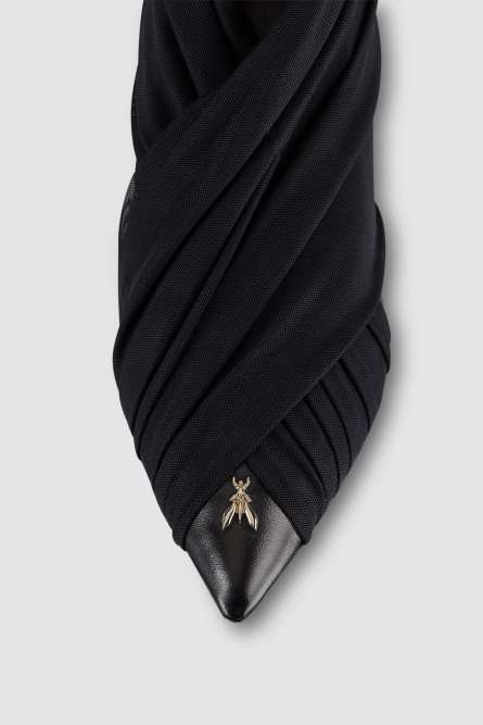 Pumps with draping, Black, Patrizia Pepe