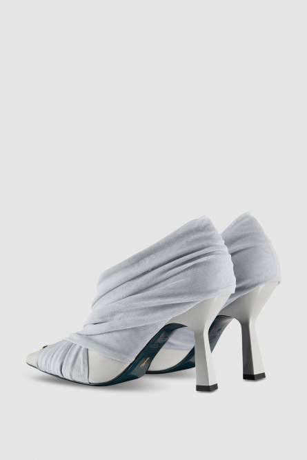 Pumps with draping, Grey, Patrizia Pepe