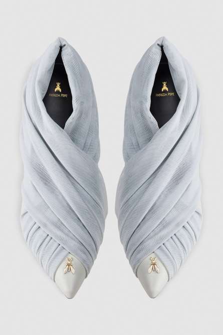 Pumps with draping, Grey, Patrizia Pepe