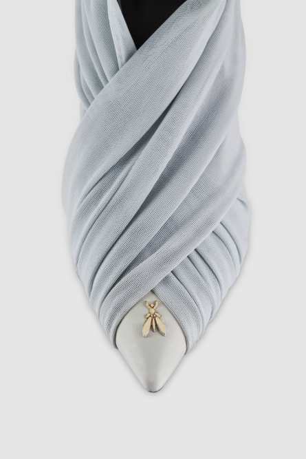 Pumps with draping, Grey, Patrizia Pepe