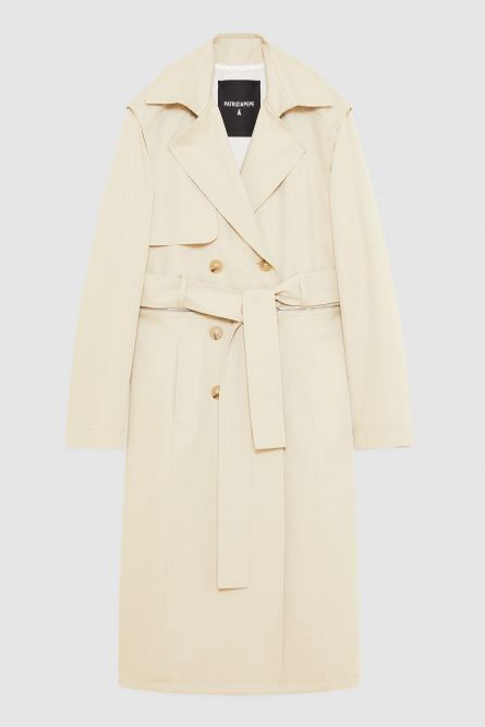 Detachable Trench Coat, Beige, Patrizia Pepe