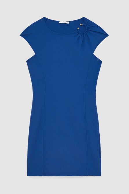 Minikleid mit Piercing-Detail, Blau, Patrizia Pepe