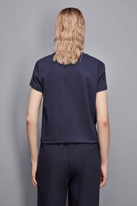 T-shirt con logo, Blu, Patrizia Pepe