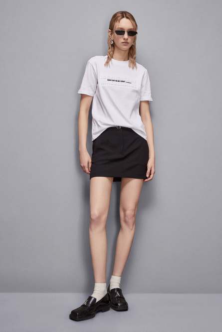 T-shirt with slogan, White, Patrizia Pepe