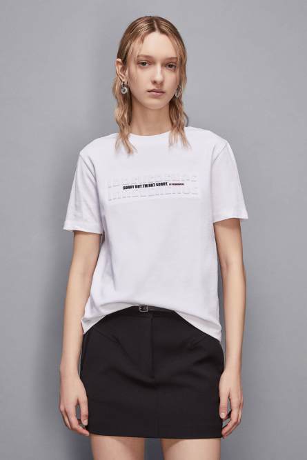 T-shirt with slogan, White, Patrizia Pepe
