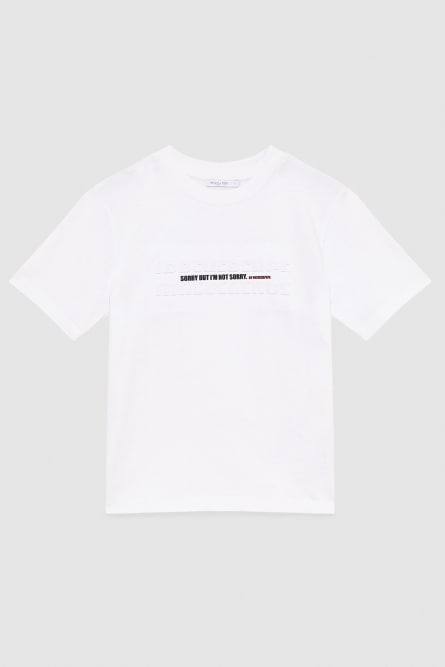 T-shirt with slogan, White, Patrizia Pepe